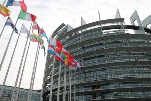 Sede do Parlamento Europeu em Estrasburgo França Crédito Alan Holdren Catholic News Agency
