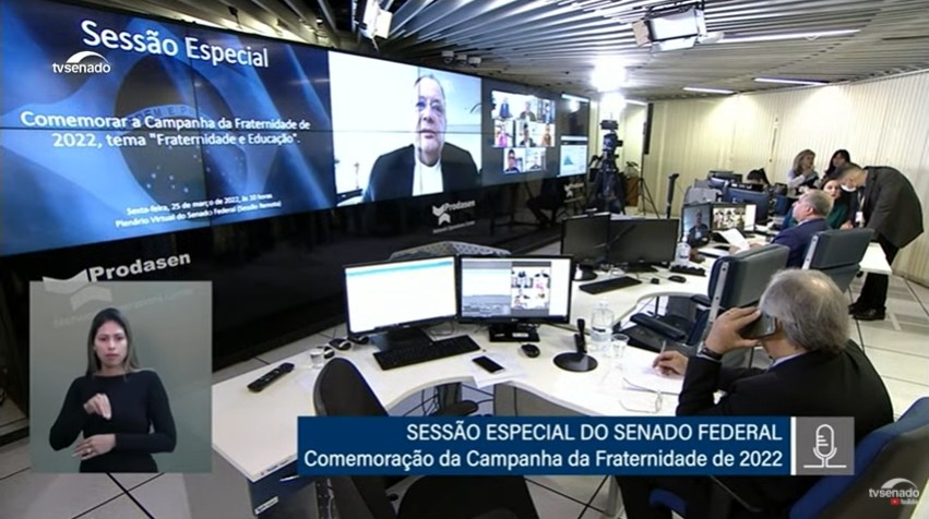 Senado Federal realiza uma sessão especial na modalidade online para comemorar a Campanha da Fraternidade 2022, Jornal O São Paulo