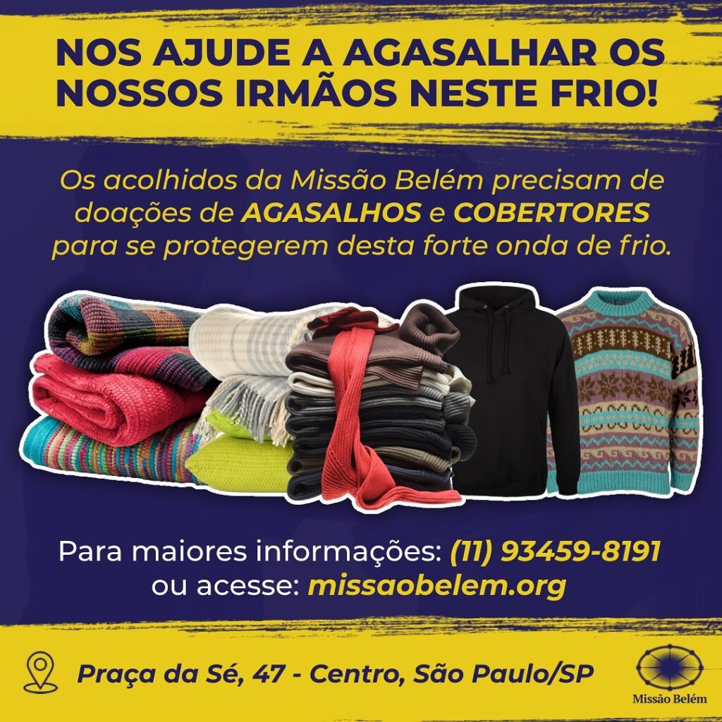 Frio intenso em SP: colabore com as organizações da Igreja que auxiliam os &#8216;irmãos da rua&#8217;, Jornal O São Paulo