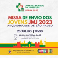 Missa de envio dos jovens da Arquidiocese à JMJ Lisboa acontecerá no domingo, 23