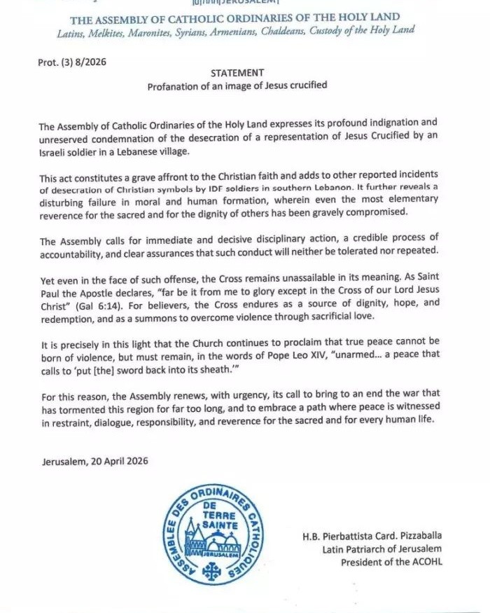 Soldados israelenses que destruíram estátua de Jesus no Líbano são condenados a 30 dias de prisão - Jornal O São Paulo