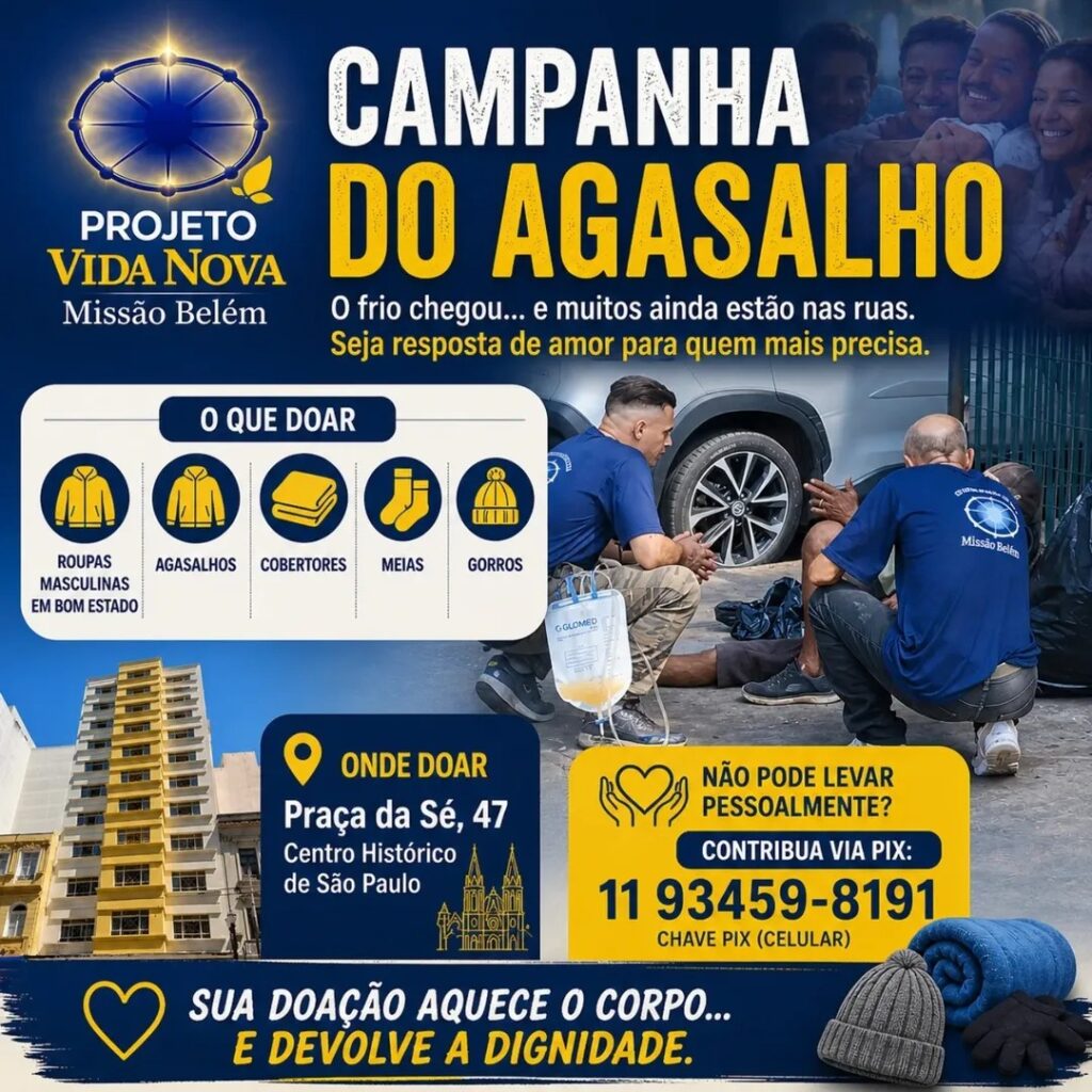 Baixas temperaturas em SP: ajude os projetos da Igreja em prol dos ‘irmãos de rua’ - Jornal O São Paulo