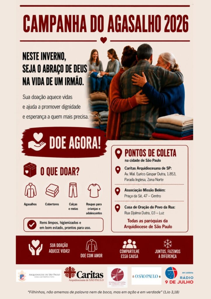 Caritas Arquidiocesana lança Campanha do Agasalho 2026 - Jornal O São Paulo