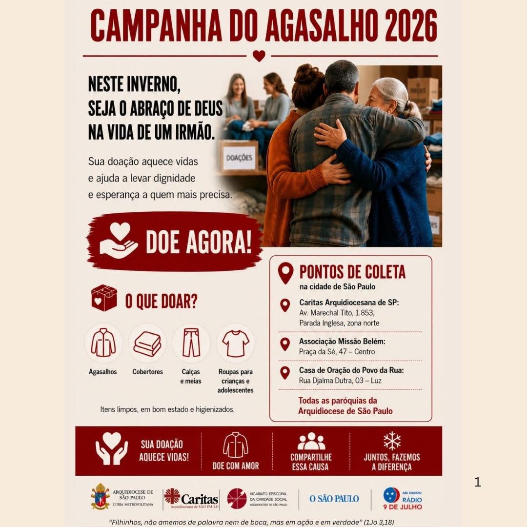 Baixas temperaturas em SP: ajude os projetos da Igreja em prol dos ‘irmãos de rua’ - Jornal O São Paulo