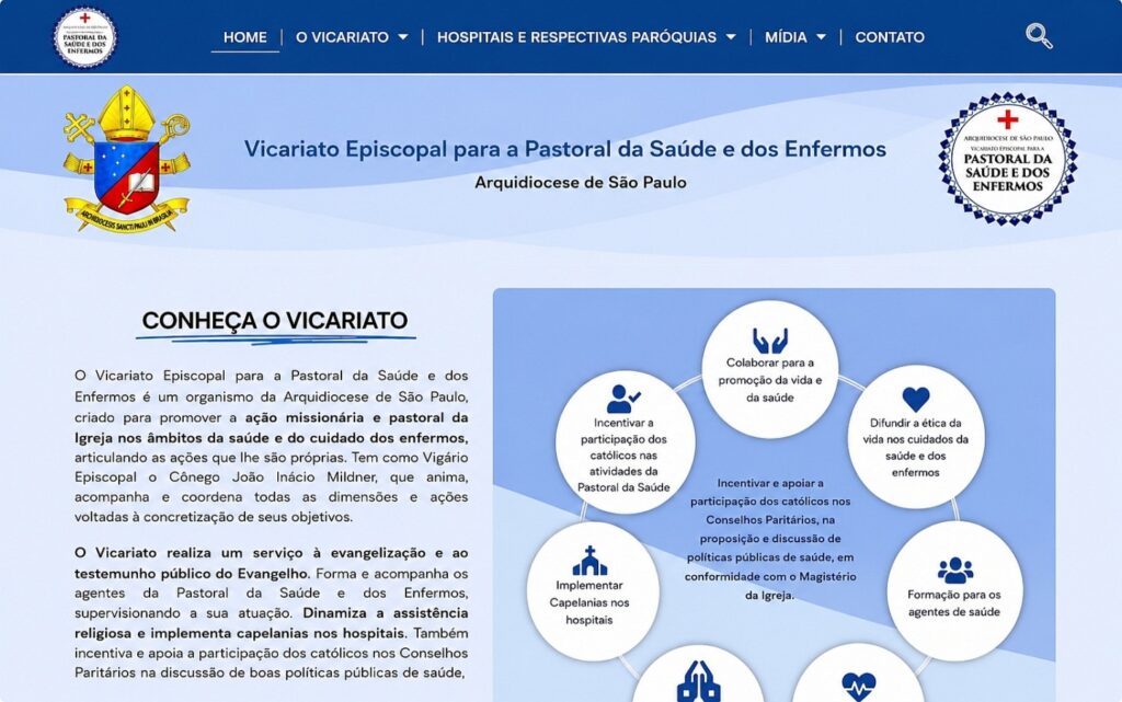 Novo site dá mais visibilidade às ações do Vicariato Episcopal para a Pastoral da Saúde e dos Enfermos - Jornal O São Paulo
