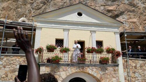 Papa Leão XIV visita o Santuário de Vallepietra