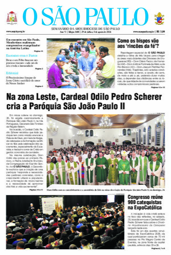 JOSP 3580 29 de julho de 2026 - Jornal O São Paulo