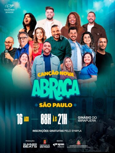 Confira as atrações e saiba como participar do Canção Nova Abraça São Paulo 2026