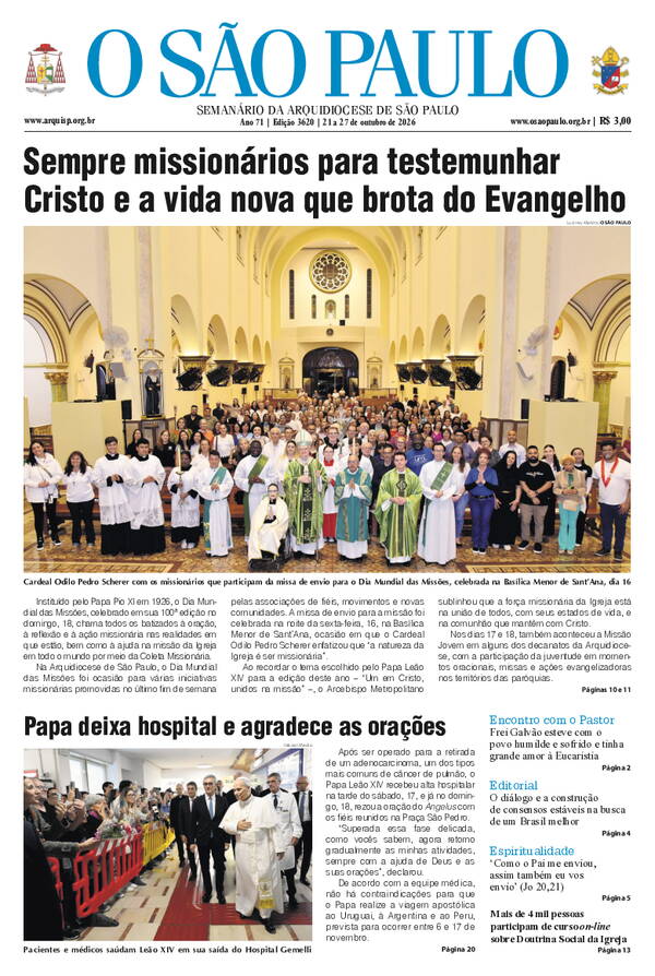 21 de outubro de 2026 - Jornal O São Paulo